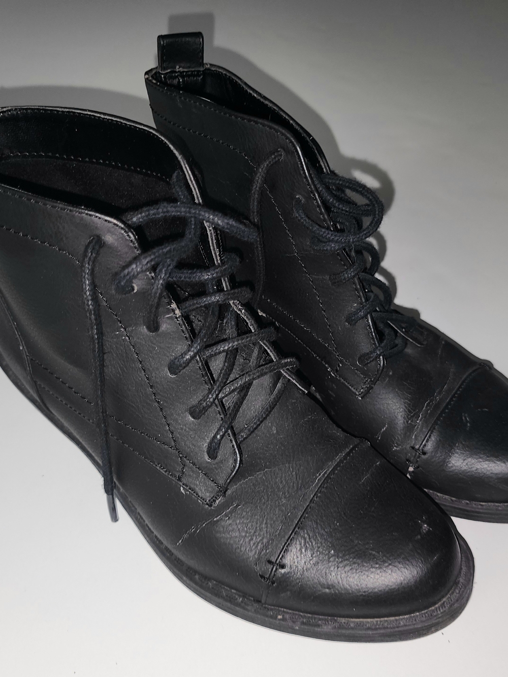 Sam & Libby black lace-up ankle boots women's size 7